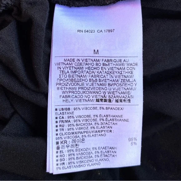 BANANA REPUBLIC Bodycon 3/4 Sleeve Mini Layered Black Dress Relaxed Medium NWT - Picture 4 of 11